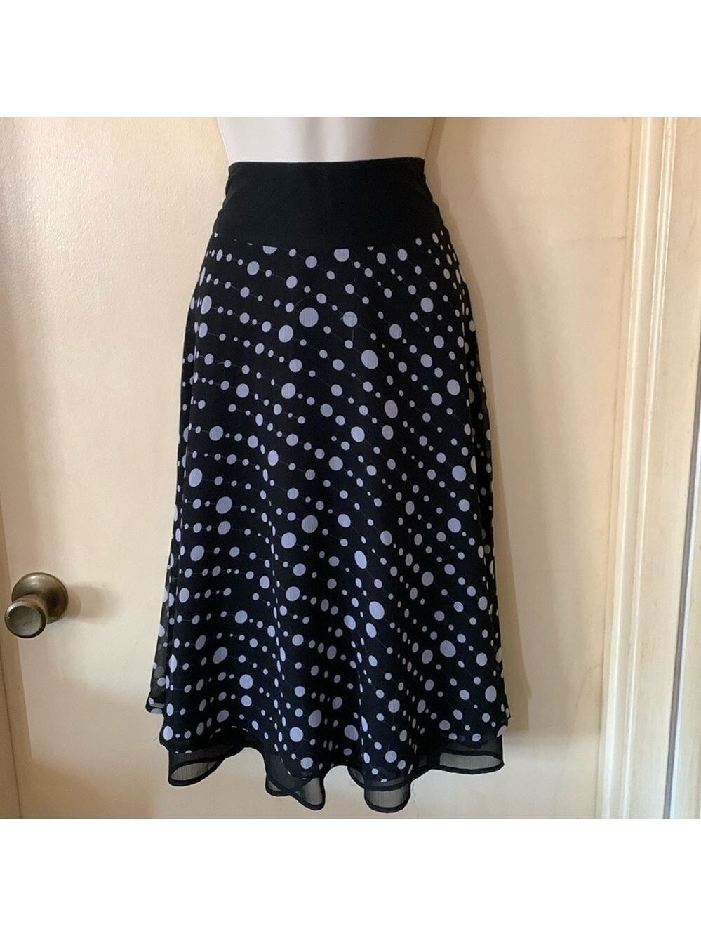 Hillard and Hanson vintage full circle skirt black and grey size 4